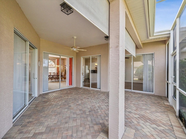 13922 Talmage Loop, Hudson, FL 34667 - unfurnished sunroom featuring brick flooring