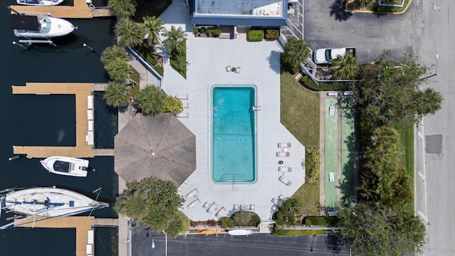 4939 Floramar Ter Unit 611, New Port Richey, FL 34652 - bird's eye view of a pool area