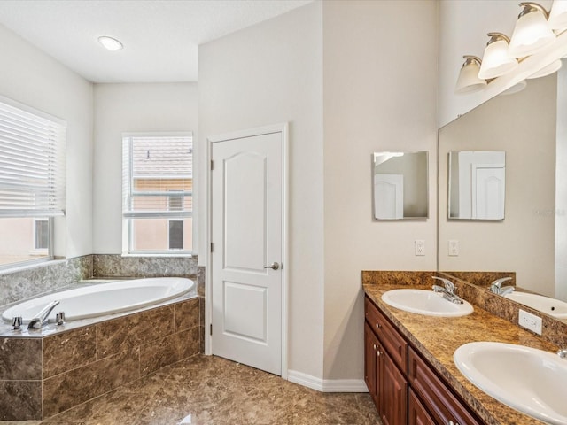 4266 High Ridge Ave, Spring Hill, FL 34609 - bathroom with a bath and double vanity