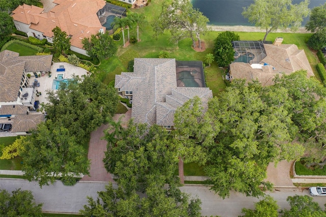 10531 Pontofino Cir, Trinity, FL 34655 - bird's eye view of a pool area and a large body of water