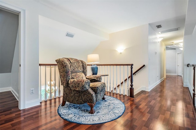 2880 Chelsea Pl N, Clearwater, FL 33759 - living area with an upstairs landing and wood finished floors