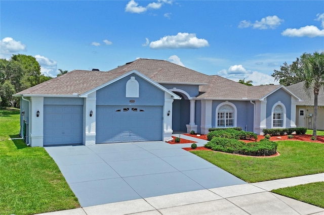 10250 Locker Dr, Spring Hill, FL 34608 - single story home featuring an attached garage, a front lawn, concrete driveway, and roof with shingles