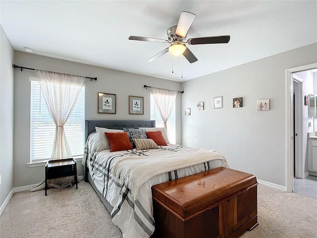 12396 SW 64th Street Rd, Ocala, FL 34481 - bedroom featuring light colored carpet and a ceiling fan
