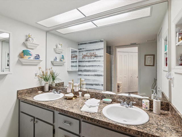 3832 Sailmaker Ln Unit 3832, Holiday, FL 34691 - bathroom with double vanity and a shower
