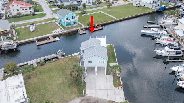 6322 Aureau Ave, Hudson, FL 34667 - aerial perspective of suburban area featuring a large body of water