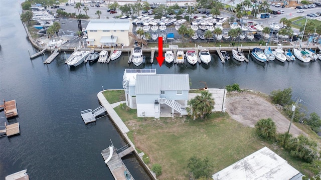 6322 Aureau Ave, Hudson, FL 34667 - bird's eye view of a marina and a large body of water