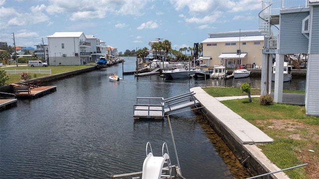 6322 Aureau Ave, Hudson, FL 34667 - dock area featuring a water view and a residential view