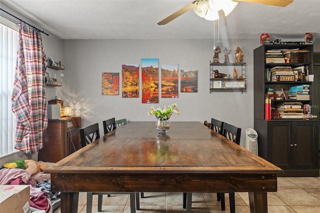 4350 Sawgrass Blvd, New Port Richey, FL 34653 - dining space with ceiling fan, light tile patterned floors, and healthy amount of natural light