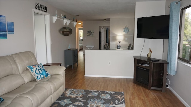 13012 Wedgewood Way Unit A, Hudson, FL 34667 - living room featuring wood finished floors and baseboards