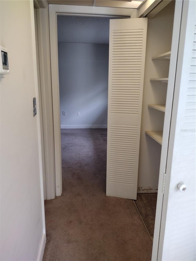 11715 Boynton Ln Unit 74B, New Port Richey, FL 34654 - corridor featuring carpet floors and baseboards