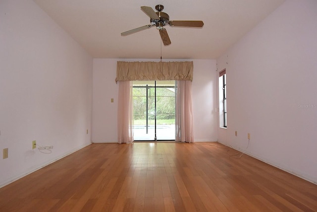 11364 Orangewood Ct, Spring Hill, FL 34609 - empty room featuring light wood-type flooring and ceiling fan