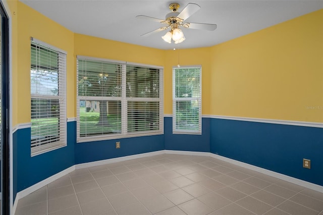 35046 Smoketree Ln, Dade City, FL 33523 - unfurnished room featuring a ceiling fan and tile patterned floors