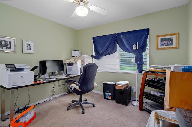 35046 Smoketree Ln, Dade City, FL 33523 - office space with carpet floors and a ceiling fan