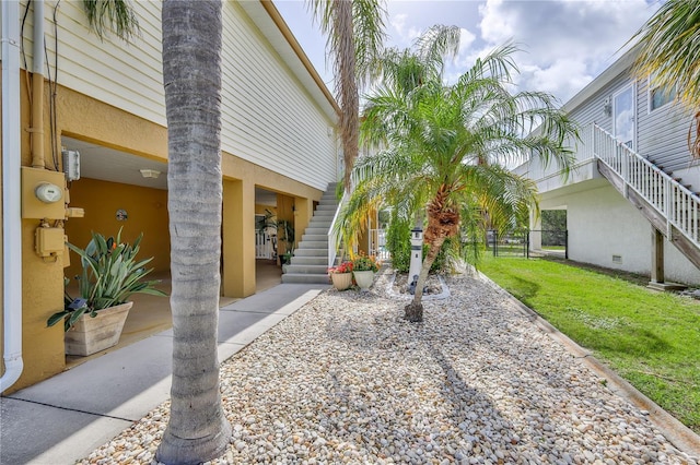 4460 Flounder Dr, Hernando Beach, FL 34607 - view of patio / terrace featuring stairs