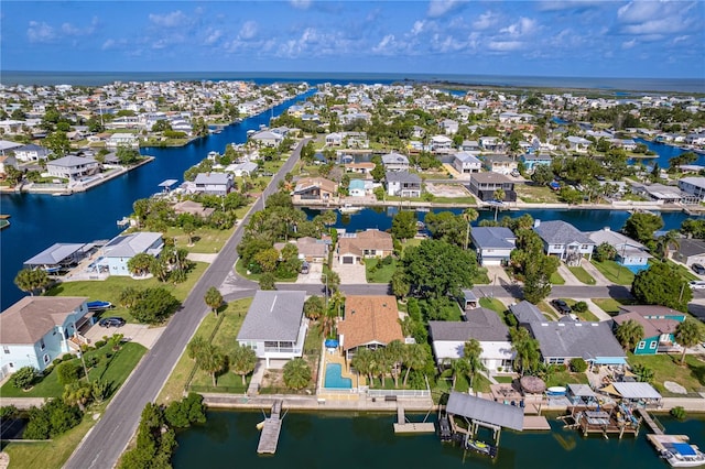 4460 Flounder Dr, Hernando Beach, FL 34607 - view of property location with a large body of water and nearby suburban area
