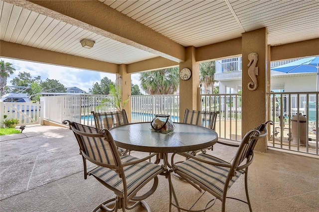 4460 Flounder Dr, Hernando Beach, FL 34607 - view of patio with outdoor dining space