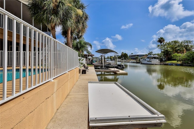 4460 Flounder Dr, Hernando Beach, FL 34607 - dock area with a water view