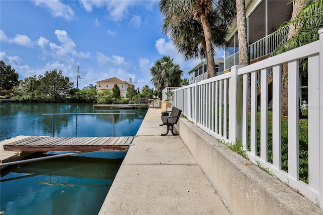 4460 Flounder Dr, Hernando Beach, FL 34607 - view of pool featuring a water view and a boat dock
