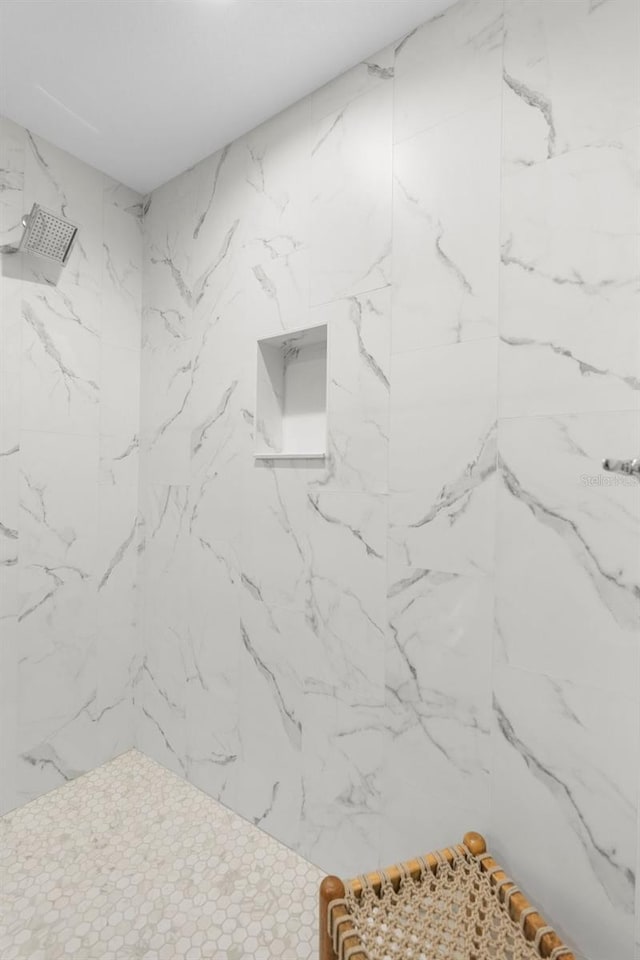 12064 Cradock St, Spring Hill, FL 34608 - full bathroom featuring a marble finish shower