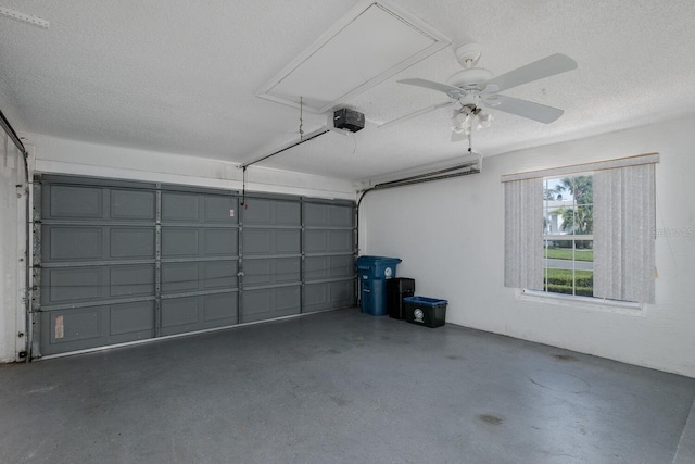 1084 Vista Fina Ct, Spring Hill, FL 34608 - garage with a garage door opener and a ceiling fan