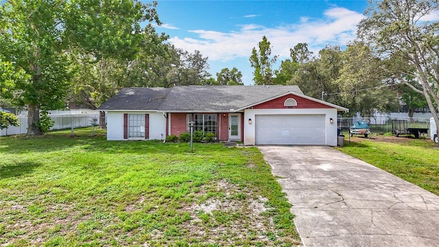 11340 Corinthian St, Spring Hill, FL 34609 - ranch-style home featuring concrete driveway, an attached garage, and stucco siding