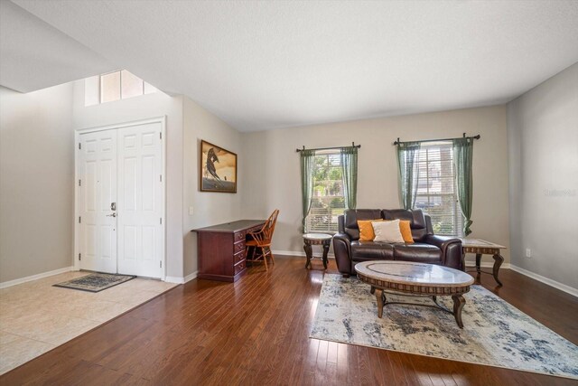 17905 Machair Ln, Land O Lakes, FL 34638 - living area with wood finished floors and baseboards