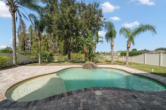 17905 Machair Ln, Land O Lakes, FL 34638 - view of swimming pool with a patio and a fenced backyard