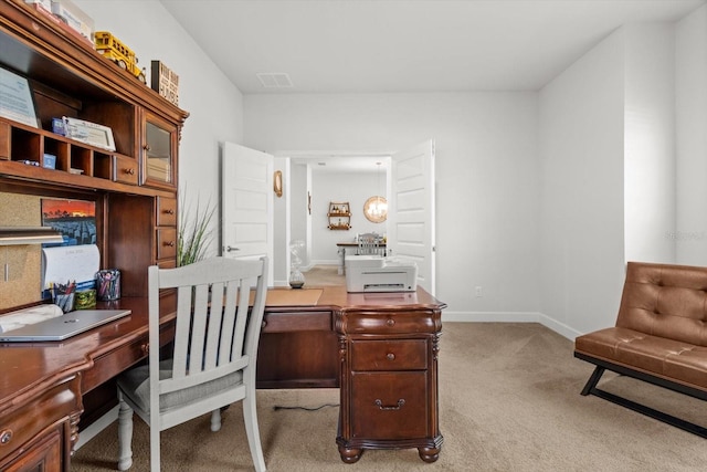 11042 Heth Ct, Weeki Wachee, FL 34613 - office area with light carpet and baseboards