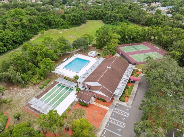 13001 Sawmill Way, Hudson, FL 34667 - bird's eye view of a pool area