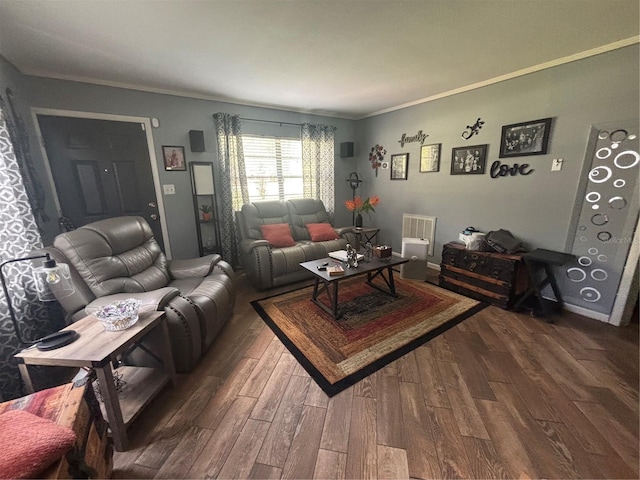 717 Whiteway Dr, Brooksville, FL 34601 - living room with wood finished floors and crown molding