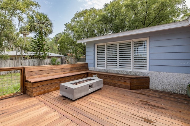 7424 Grand Blvd, New Port Richey, FL 34652 - deck with an outdoor fire pit