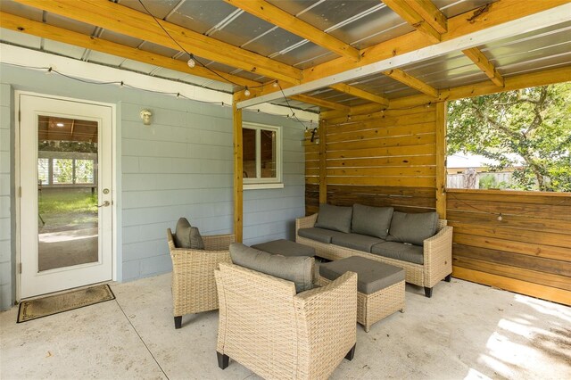 7424 Grand Blvd, New Port Richey, FL 34652 - view of patio / terrace featuring an outdoor living space