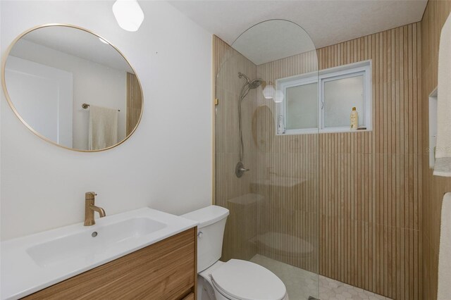7424 Grand Blvd, New Port Richey, FL 34652 - bathroom with toilet, a walk in shower, and vanity