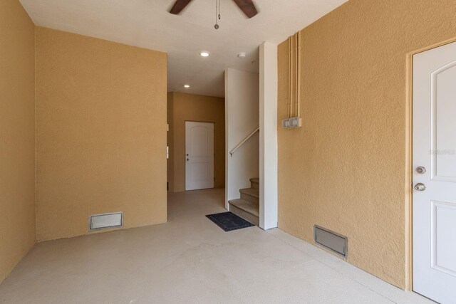 5520 White Marlin Ct, New Port Richey, FL 34652 - view of exterior entry featuring ceiling fan