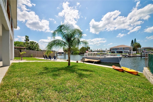 4469 Bahama Dr, Hernando Beach, FL 34607 - view of yard featuring a water view and a boat dock