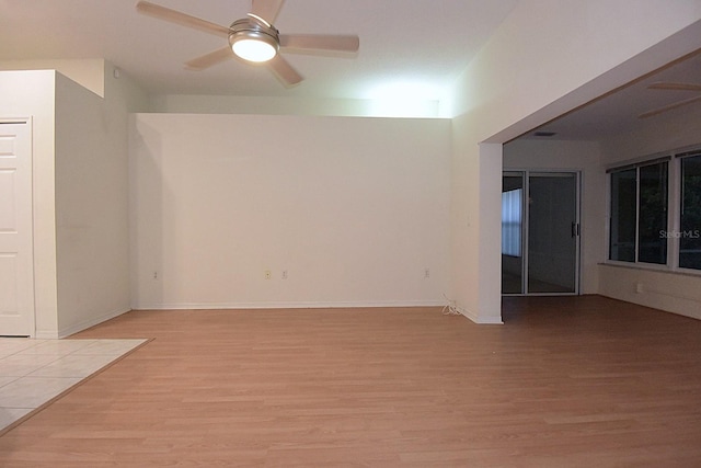 14112 Whitecap Ave, Hudson, FL 34667 - spare room with light wood-type flooring and ceiling fan