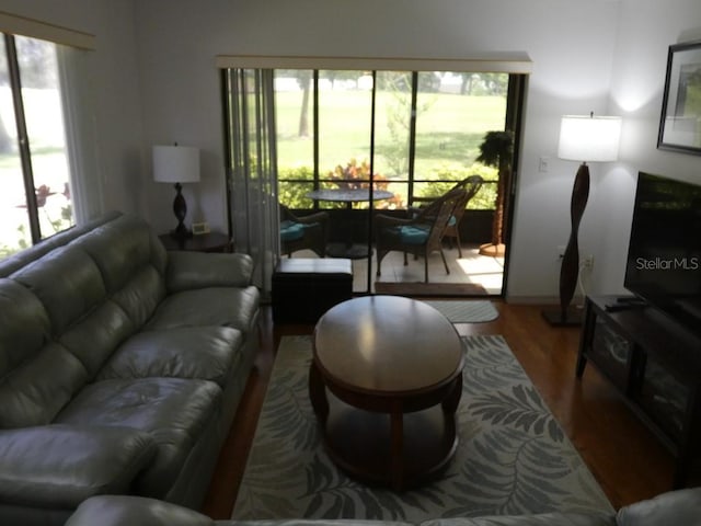 13010 Wedgewood Way Unit A, Hudson, FL 34667 - living room with wood finished floors