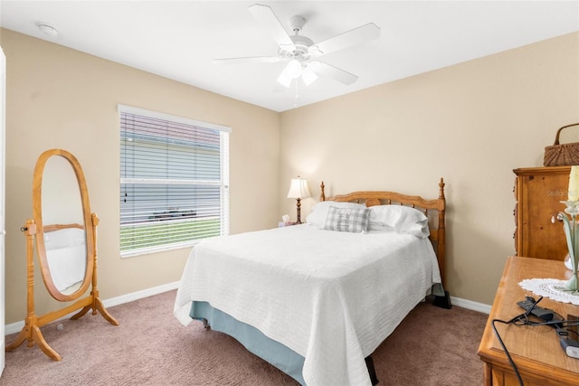 13444 English Parrot Rd, Brooksville, FL 34614 - bedroom featuring carpet flooring, baseboards, and ceiling fan