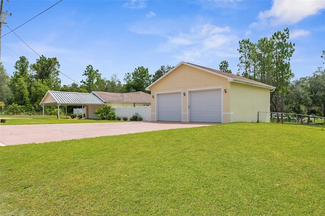 13444 English Parrot Rd, Brooksville, FL 34614 - single story home with stucco siding and a detached garage