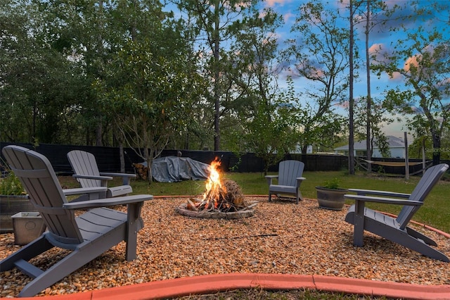13444 English Parrot Rd, Brooksville, FL 34614 - view of yard with a fire pit