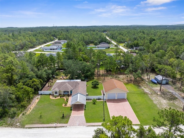 13444 English Parrot Rd, Brooksville, FL 34614 - aerial view of a heavily wooded area