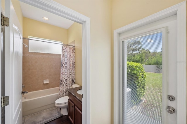 11726 Belle Haven Dr, New Port Richey, FL 34654 - full bath with vanity, shower / bath combo, and toilet