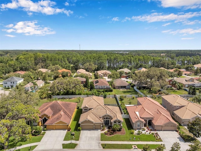 11726 Belle Haven Dr, New Port Richey, FL 34654 - aerial view of residential area with a heavily wooded area