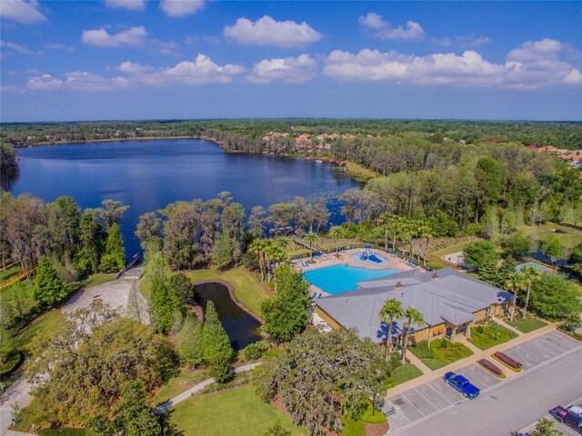 11726 Belle Haven Dr, New Port Richey, FL 34654 - bird's eye view of a nearby body of water and a pool area