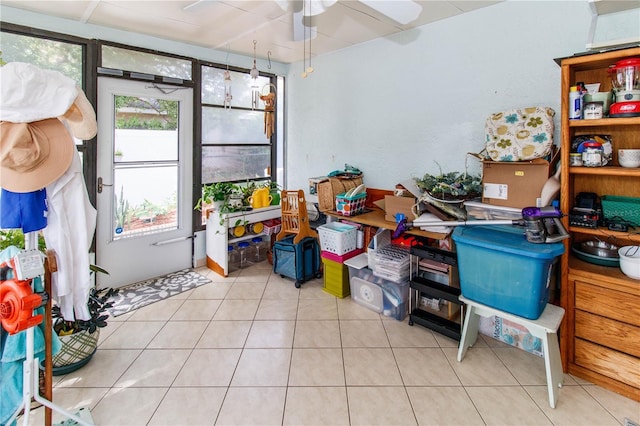 9630 Eldridge Rd, Spring Hill, FL 34608 - storage featuring a ceiling fan