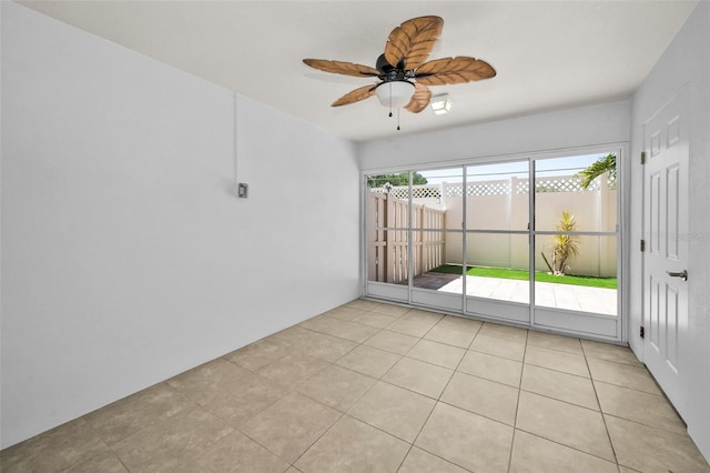 5032 Sand Castle Dr, New Port Richey, FL 34652 - spare room with a ceiling fan and light tile patterned floors