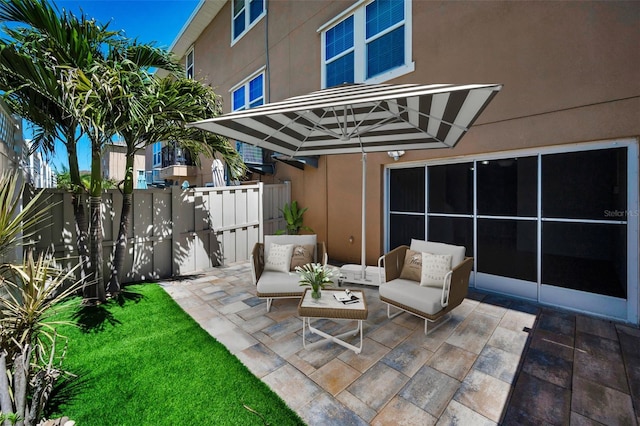 5032 Sand Castle Dr, New Port Richey, FL 34652 - view of patio featuring an outdoor living space
