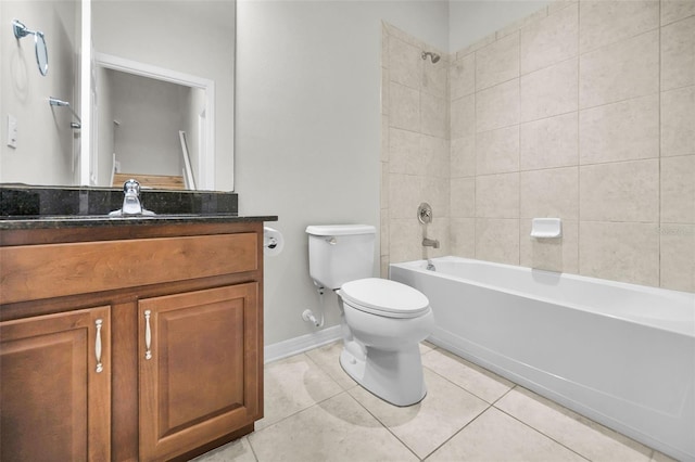 5032 Sand Castle Dr, New Port Richey, FL 34652 - full bath featuring vanity, tub / shower combination, and tile patterned floors