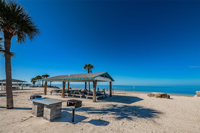 5032 Sand Castle Dr, New Port Richey, FL 34652 - view of community with a gazebo and view of water and beach