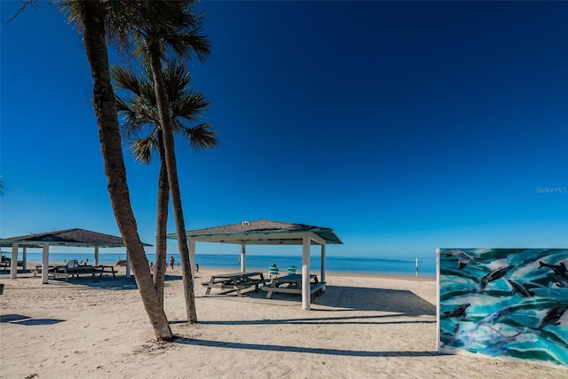 5032 Sand Castle Dr, New Port Richey, FL 34652 - view of home's community with a gazebo and view of water and beach
